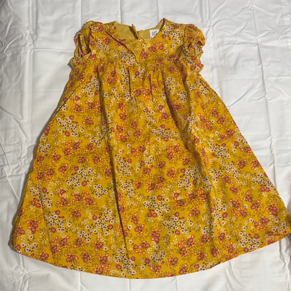 GAP Yellow Floral Kids Formal Dress